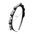 thumbnail image 6 of rygai Hair Hoop Band with Clips Non-slip Shiny Rhinestone Inlay Headdress Hairstyle Fixing Acrylic Women Girls Bangs Clip Headband Cute Headwear Hair Accessories,E, 6 of 8