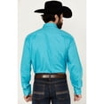 thumbnail image 4 of Roper Mens Long Sleeve Snap Solid Poplin Stretch Turquoise Western Shirt, 4 of 4