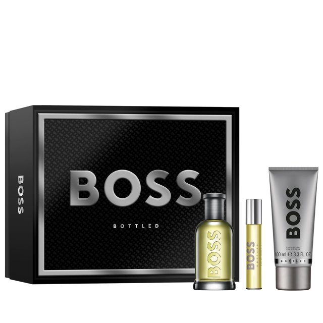 Perfume Hugo Boss Boss Bottled EDT de 100 ml para hombre, juego de 3 piezas