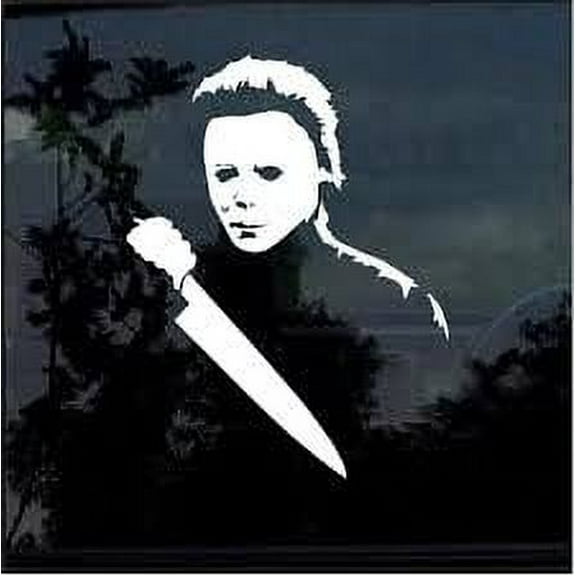 Michael Myers Halloween 6 Inch Vinyl Car Decal – Horror Classic Movie Sticker for Truck, Car, Tumbler, Cup, Laptop, Decor, Locker, Table, Window