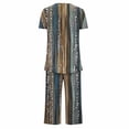 thumbnail image 4 of Aqestyerly Ensemble de Pyjama en Solde, Blouse à Manches Courtes Col Rond et Pantalon pour Femmes, pour Usage Quotidien (TTTG), 4 of 5