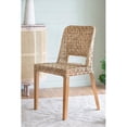thumbnail image 3 of A&B Home Magy Side Chair with Woven Rattan Detail - Natural Finish, 3 of 6