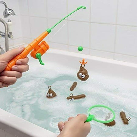 Jeobest Funny Bath Fishing Kids Game - Kids Fishing Game for Bath - Fishing Floaters Game - Floaters Fishing Game Poop Fishing for Floaters Puzzle Toys Bath Fishing Game Toys in Bathtub MZ