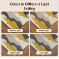 thumbnail image 7 of Design&I 3'x5' Washable Accent Rug Abstract Brushstroke Cloud Design With Bold Color Block Border Modern Flowing for Bedroom, Walk-in Closet, Pet Friendly & Non-Slip Built-In Grip, 7 of 7