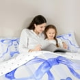 thumbnail image 4 of Feelyou Cartoon Bowknot Child Bedding Comforter Set 7 Pieces, Kawaii Love Heart Full Bedding Set, Fashion Princess Bow Reversible Fitted Sheet Flat Sheet, Super Cozy Room Decor, 4 of 8