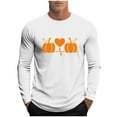 thumbnail image 2 of FDGIU Men's Halloween Graphic Tees Men Fashion Casual Print Sports Long Sleeves Round-Neck Blouses Shirts Casual Shirts, 2 of 5