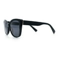thumbnail image 6 of Womens Polarized Classic Oversized Chic Cat Eye Plastic Fashion Sunglasses All Black, 6 of 8