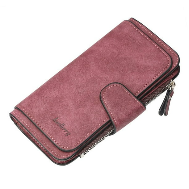 Cartera de cuero largo con grabado de nombre para mujer, tarjetero clásico de alta calidad, monedero con cremallera, 2022