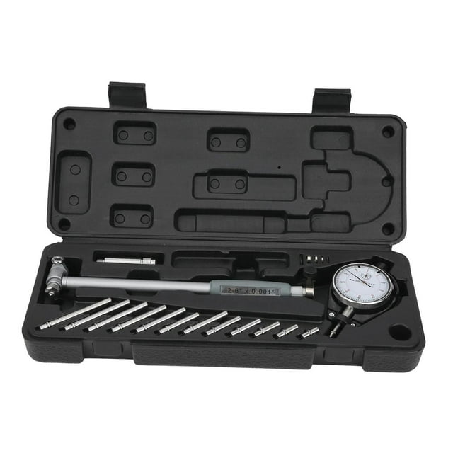 DOLITY Dial Bore Gauge Set Base Cylinder Measuring Micrometer Kit Flexible 50-160mm Black