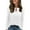 White, variant on BLVB Womens Long Sleeve Shirts Crew Neck Basic Tees Keyhole Blouses Fall Fashion Stretchy Going out Cute Tops
