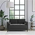 thumbnail image 2 of Hawthorne Collections Causeuse en Tissu Transitionnel Gris Chiné, 2 of 7