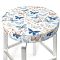 thumbnail image 3 of Xecao's Butterfly Print Stool Covers offer stylish, washable protection for PU round bar stools, perfect for home or commercial use., 3 of 7