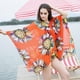 thumbnail image 1 of Cárdigan gasa para mujer, suelto sin mangas para la playa, ropa de baño de moda, blusas de playa para la fiesta de viajes en la playa rojo Macarena Cárdigan tipo kimono de playa, 1 of 7