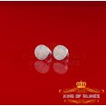 thumbnail image 5 of King of Bling's 0.33ct Diamond 925 Sterling Silver White For Men's/Women's Stud Round Earrings, 5 of 12