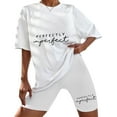 thumbnail image 1 of MKLEKYY Pantalones Cortos Mezclilla Mujer conjunto de Top y Pantalones Cortos de Manga Corta para Mujer Traje Deportivo Informal Traje Deportivo de Dos Piezas, 1 of 3