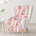 thumbnail image 2 of Bunny Blanket - Easter Soft Fuzzy Throw Blankets for Girls - 50"x60" Throw Size Blanket for Bed & Couch - Pink Cute Throws Gifts, 2 of 6