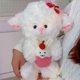 thumbnail image 1 of Muñeco de juguete de peluche de cordero simulado | Peluche de algodón suave | Forro polar blanco realista | Regalo de cumpleaños navideño decorativo de peluche | 8,66 x 3,94 pulgadas | 200g | 1, 1 of 7