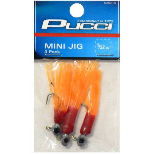 Pucci MINI JIGS - Lot De 3 Têtes De Jig 1/32 Oz (9 Pièces Au Total) Pour Pêche