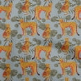thumbnail image 1 of oneOone Velvet Gray Fabric Tropical Leaf With Animal Sewing Craft Projects Fabric Prints By Yard 58 Inch Wide, 1 of 4