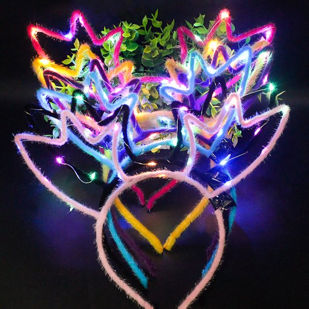 Gwong Juguete Mujeres encantadora LED LIGHT LIGHT ELK COPBIT MOUSE Orejas de cabello Hoop Diadema Suministros de fiesta Gwong 30007219