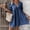 Dresses-258Blue, variant on Gamivast Summer Dresses for Women Short Puff Sleeve V-Neck Tie Front Babydoll Dress High Waist Ruffle A Line Dress Casual Beach Vacation Daily Holiday