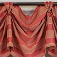 thumbnail image 4 of RLF Home Luxurious Modern Design Ribbon Stripe Victory Swag 3-Scoop Window Valance 50" x 25" Coral, 4 of 4