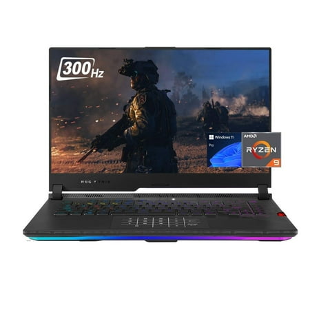 ASUS ROG Strix Scar 15 Gaming Laptop, 15.6" FHD IPS 300Hz 3ms, AMD 8-Core Ryzen 9 5900HX, GeForce RTX 3080 8GB, 64GB RAM, 1TB PCIe SSD, WiFi 6, VR Ready, Per-Key RGB, RJ45, USB-C, Windows 11 Pro