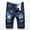 73#Dark Blue, variant on Men's Denim Shorts Slim Fit Stretch Ripped Short Jeans Fit Biker Jeans Trunks