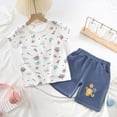 thumbnail image 2 of UAYOTSE Toddler Baby Boy Summer Outfit Funny Letter T-Shirts Top Shorts Set Infant Boy Summer Clothes 6 12 18 Months 2T 3T,Sizes 3-4 Years, 2 of 6
