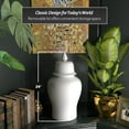 thumbnail image 4 of Red Lantern 24" White Porcelain Temple Jar, 4 of 7