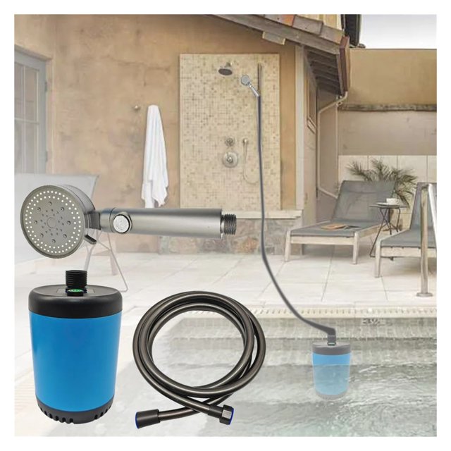 Douche de Camping Portable Pompe de Douche Rechargeable Kit de Douche Extérieure pour Randonnée Chien
