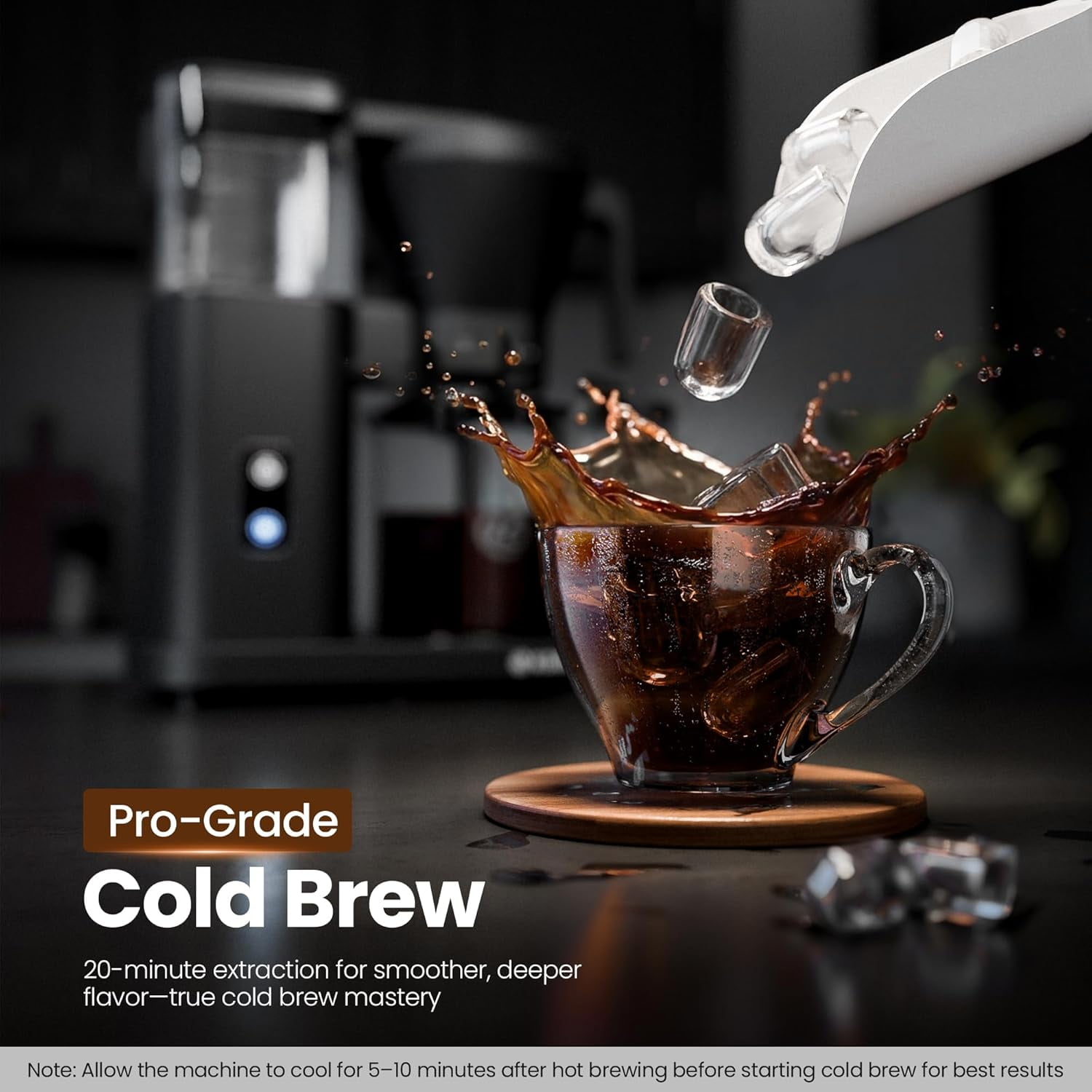 8 Cup Drip Coffee Maker with 3s Instant Heat,Cold Brew & 40 Min Keep Warm Function