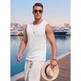 thumbnail image 2 of RICHCOIN Mens Tank Top Round Neck Sleeveless Muscle Shirts Lightweight Summer Beach Textured Tee, 2 of 7