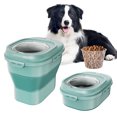 thumbnail image 1 of VEVOR Collapsible Dog Food Storage Container, 50 lbs Capacity Large Dispenser Bin with Attachable Casters, Airtight Lid Kitchen Rice Cereal Flour Bin, Pet food Containers For Cat, Bird, Other Pet Food, 1 of 9