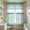 thumbnail image 6 of Gumesh Kitchen Curtains, Short Non-See-Through Privacy Tier Curtains, Light Filtering Semi Sheer Small Window Drapes for Bathroom Cafe, 3Pcs, 6 of 7