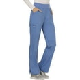 thumbnail image 6 of Cherokee Workwear Revolution Scrubs Pant For Women Mid Rise Straight Leg Pull-On Plus Size WW110P, 3XL Petite, Ciel, 6 of 7