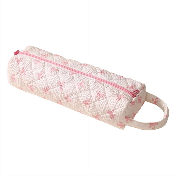 1 PC Pink Hair Dryer Travel Case Organizer Bag, Large Dustproof Storage with Handle for Blow Dryer, Curling Iron, Flat Iron, Styling Tools, Jewelry, Accessories