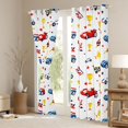 thumbnail image 3 of Erosebridal Cartoon Car Blackout Curtains, Trophy Window Curtains Pack of 2 (38x45 Each), White Red, 3 of 5