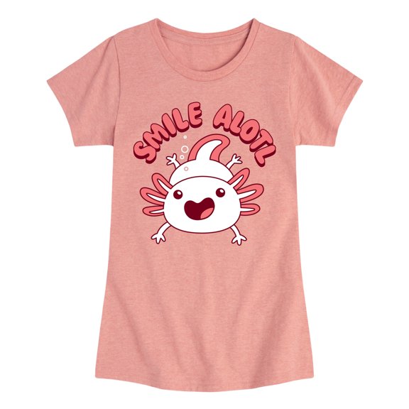 Instant Message - Smile Alotl - Toddler And Youth Girls Short Sleeve Graphic T-Shirt
