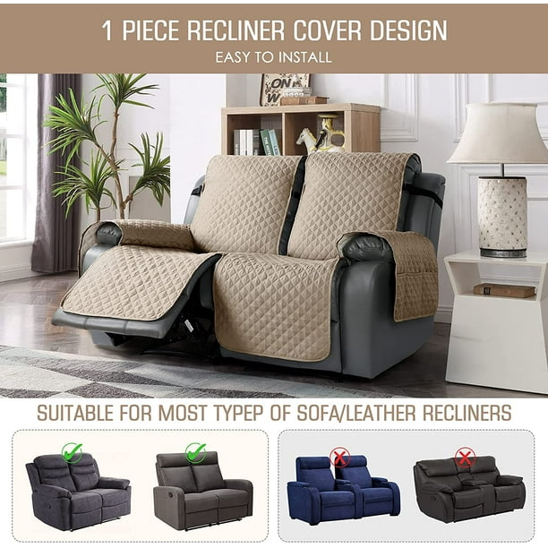 Leather loveseat recliner covers hotsell