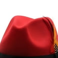 thumbnail image 4 of TELOLY Bucket Hats for Woman,Unique Feather Decoration Womens Hats,Ideal for Fall and Winter Mens Hat,Red1+Black, 4 of 4