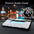 thumbnail image 5 of OTOSTAR Bling Bling Mask Holder for Car, Crystal Car Visor Tissue Box, Pure Handmade Diamond Auto Napkin Box Holder PU Leather Backseat Paper Towel Box with 1 Tissue Refill (B-White), 5 of 7