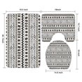 thumbnail image 3 of White Geometric Zigzag Circle Pattern Bathroom Rugs Sets 3 Piece,Toilet Cover Set,Absorbent Non Slip Bathroom Mats Sets with U-Shaped Contour Rug Toilet Rug Set, 3 of 5
