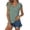 Green, variant on Womens Summer Tops Women's T-Shirts Women's Summer Tops Lace Patchwork V Neck Button T Shirts Short Sleeve Tops Loose Casual Tee Black M