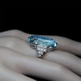 thumbnail image 3 of Womens Oval Rhinestone Ring Oversized Alloy Electroplated Cocktail Ring White Gold Color European American Gift for Her Festival Jewelry Fashion Ring, 3 of 4