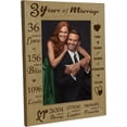 thumbnail image 2 of 3Years of Marriage Picture Frame Wood 3rd Anniversary Photo Frames 4x6inch, 2 of 7