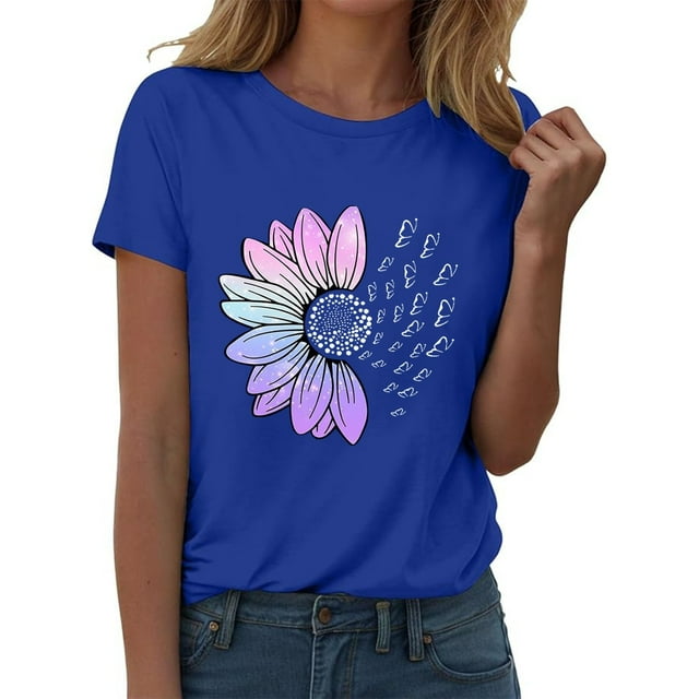 T-shirts à Col Roulé à Manches Longues et à Manches Courtes pour Femmes Grande Taille, Hauts Tee à Manches Courtes, Chandails de Course pour Femmes, Coupe Ample, Chandails de Sport à Manches Courtes, Chandail Foncé pour Femmes, T-Shirts d'Été pour Femmes, T-Shirt Espace, Chemises pour Femmes