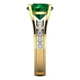 thumbnail image 3 of Clara Pucci 14K Yellow Gold 3.39 Simulated Emerald Engraveable Engagement Ring + Wedding Band Set, 3 of 7