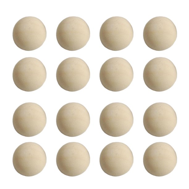 Half Wood Beads Wooden Balls Craft Ball Crafts Unfinished Diy Macrame