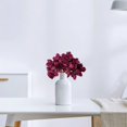 thumbnail image 4 of 3PCS Burgundy Silk Hydrangea Artificial Flowers, Fake Faux Floral Bulk Bouquet for Home Decor, Bathroom, Table Centerpiece & Shelf Decorations (Burgundy), 4 of 5